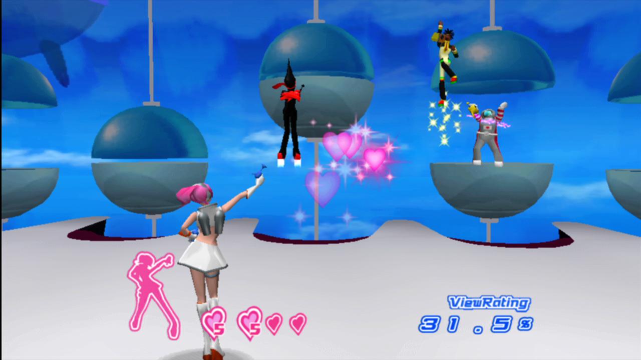 Screenshot from Space Channel 5 game